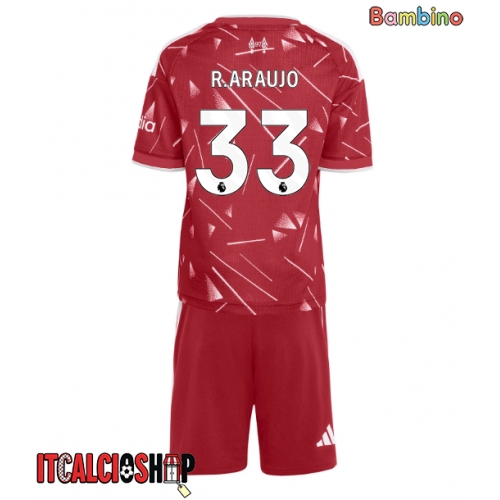 Liverpool Ronald Araujo #33 Prima Maglia Bambino 2026-27 Manica Corta (+ Pantaloni corti)
